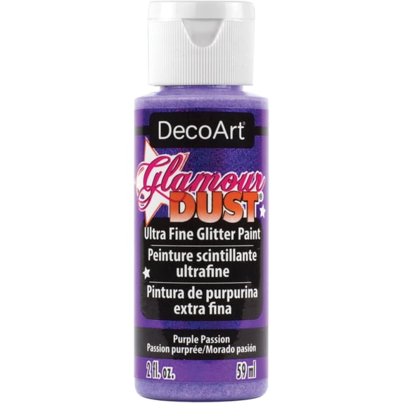 DecoArt Glamour Dust Glitter Paint 2oz-Purple Passion