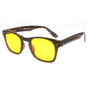 GLARE-X Night Driving Retro Keyhole Yellow Lenses Reduce Glare Glossy Tortoise