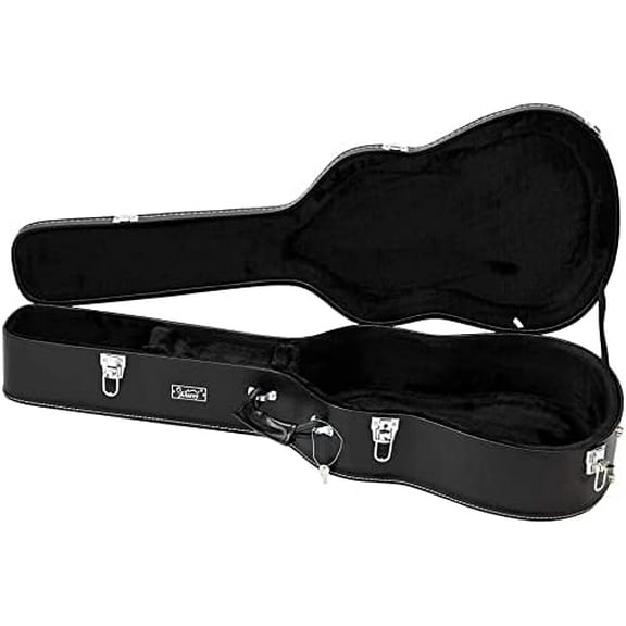 GLARRY 41" Acoustic Dreadnought Guitar Hardshell Carrying Case Microgroove Flat Guitar Case (Yellow)