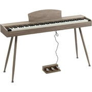 GLARRY Digital Piano Keyboard, 88 keys Full Weighted Electric Piano, Heavy Hammer Action Keyboard with 3 Pedals for Beginner, Bluetooth, Power Supply, 2 Speakers (Grey)