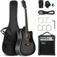 thumbnail image 1 of GLARRY Full Size 6 Strings Acoustic Electric Guitar Beginner Kit w/ 15W Amp, Cutaway 41 Inch Electric Acoustic Guitar w/Inbuilt Tuner, Bag, Strap, Picks, Strings, Basswood Guitarra, Distressed Green, 1 of 7