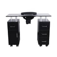 thumbnail image 1 of GLASGLOW Manicure Black Nail Table Nail Salon Furniture, 1 of 8