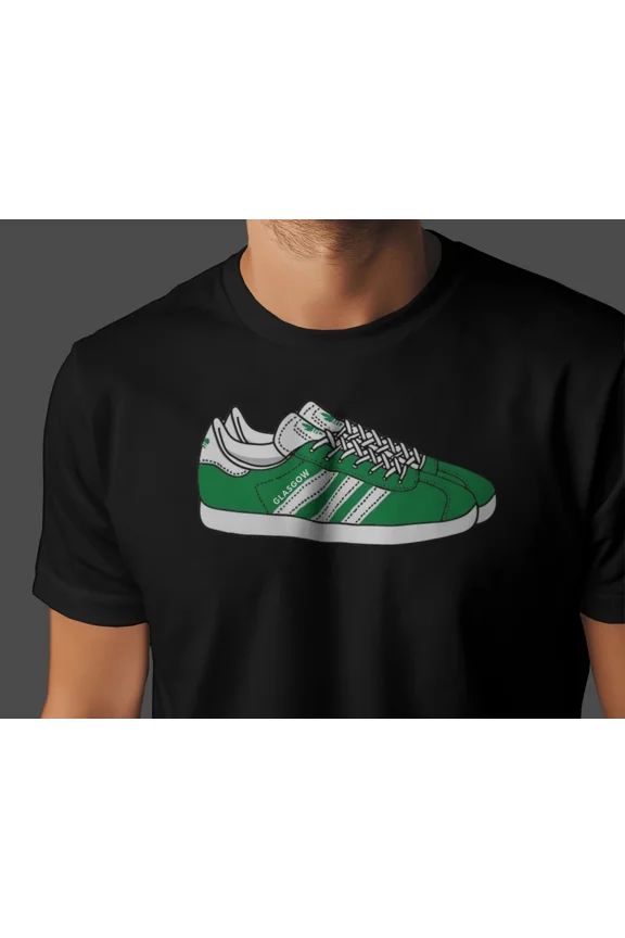 GLASGOW Gazelle T-Shirt | Hoops Celts Celtic | Unisex Organic