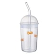 thumbnail image 1 of Way to Celebrate 16 oz Boo Icon Clear Glass Sipper Cup with Straw and Lid, 1 of 5
