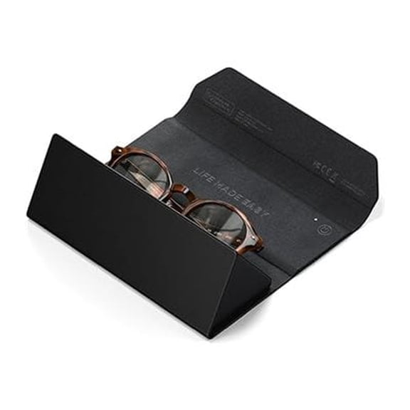 Satechi FindAll Smart Glasses Case with Find My, Foldable & Portable, Wireless Rechargeable, Left-Behind Alerts, Loud Audible Chime, Compatible with Most Glasses & XR/AR Glasses  Black