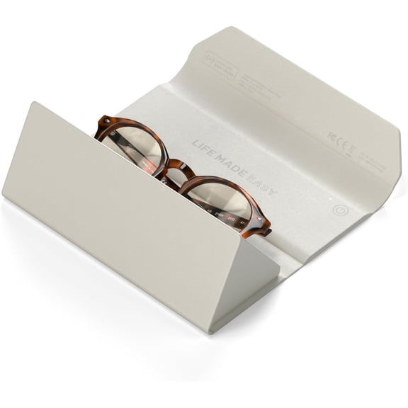 Satechi Find All Smart Glasses Case, Foldable Case with Apple Find My, Wireless Charging, for Glasses, Sunglasses, and XR/AR Glasses, Desert Rose