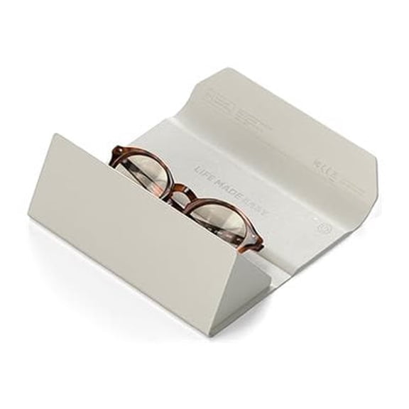 Satechi FindAll Smart Glasses Case with Find My, Foldable & Portable, Wireless Rechargeable, Left-Behind Alerts, Loud Audible Chime, Compatible with Most Glasses & XR/AR Glasses  Sand