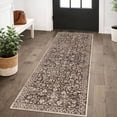 thumbnail image 1 of GLATTICE Runner Rug 2x5 Non Slips Rug Runner Super Soft Kitchen Runner Rug Printed Faux Wool Floral Thin Blue Rugs for Hallway Entryway Laundry Room Bedroom, Rust Brown Red, 1 of 7