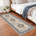 thumbnail image 1 of GLATTICE Runner Rug 2x7 Ivory Blue Vintage Floral Rug Boho Rug Runner Non-Slip Washable Kitchen Runner Soft Printed Retro Flower Carpet Runner for Bedroom Laundry Entryway, 1 of 7