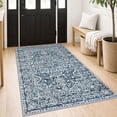 thumbnail image 1 of GLATTICE Washable Rugs 3x5 Blue Area Rugs Vintage Floral Rug for Living Room Non-Slip Kitchen Rugs Soft Printed Distressed Entry Rug Low-Pile Throw Rug Carpet for Entryway Bedroom, 1 of 8