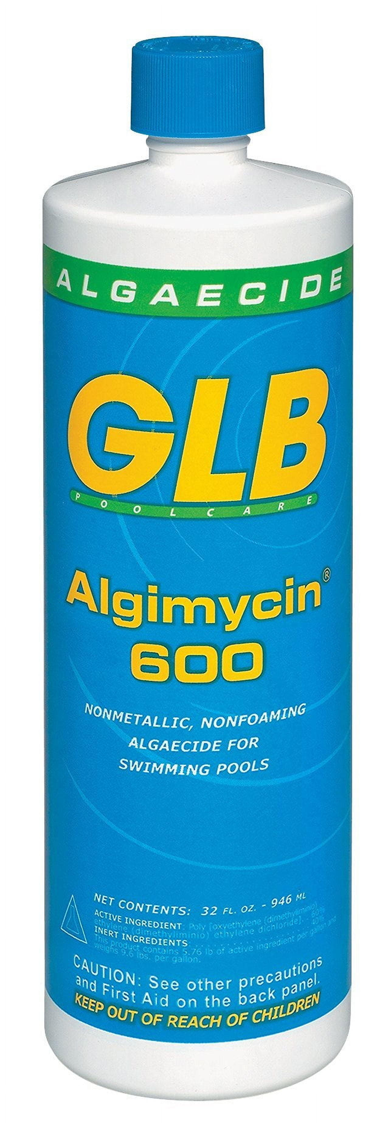 GLB Algimycin 600 Algaecide - 1 Quart Prevents Algae in Swimming Pools & Spas