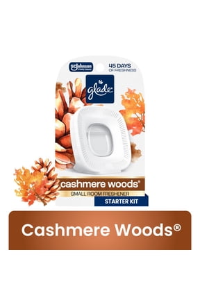 Small Room Freshener Starter Kit, Cashmere Woods, 1 Device + 1 Refill, 0.25 fl oz