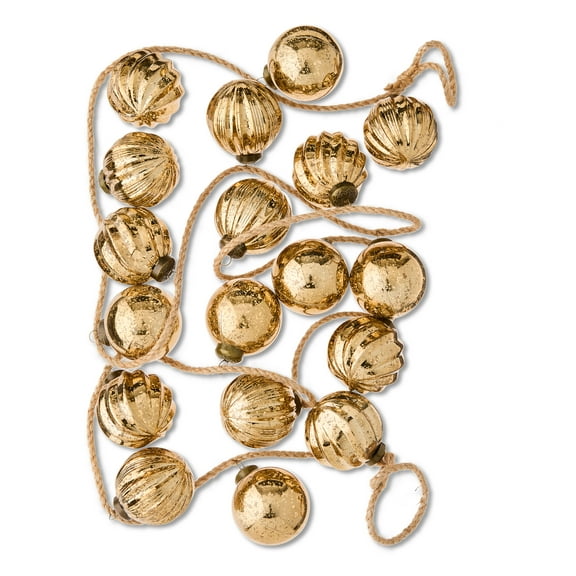 Gold Shatterproof Ornament Christmas Garland, 72 in, by My Texas House