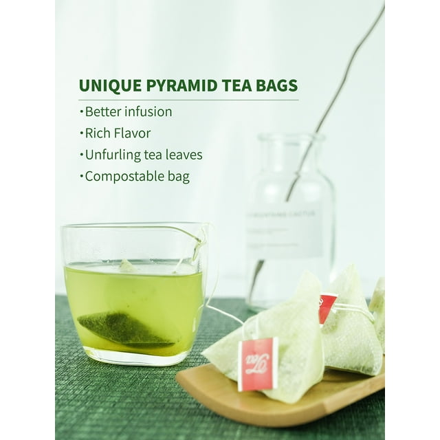 GLDNT Organic Matcha Green Tea Bags, Organic Matcha + Sencha Green Tea