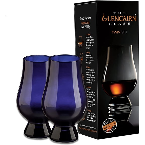 GLENCAIRN BLUE WHISKY GLASS, SET OF 2 IN TWIN GIFT CARTON