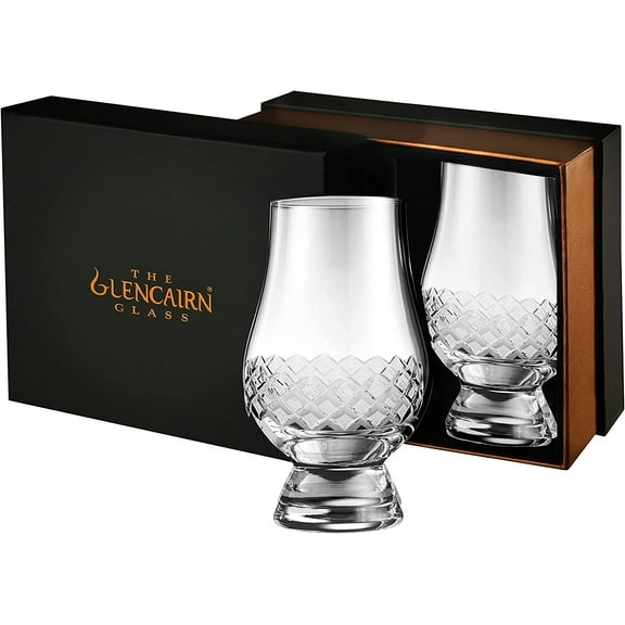 GLENCAIRN DIAMOND CUT WHISKY GLASS, SET OF 2 IN PRESENTATION BOX