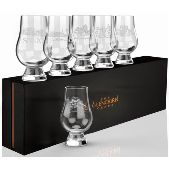 GLENCAIRN GLASS SCOTTISH SET OF SIX CASTLES