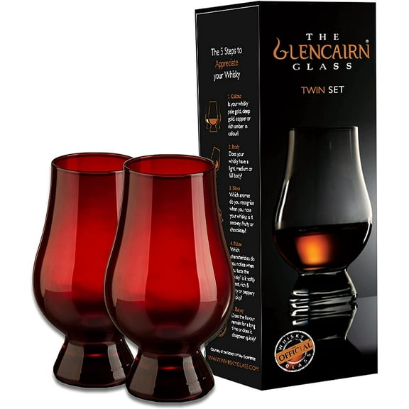 GLENCAIRN RED WHISKY GLASS, SET OF 2 IN TWIN GIFT CARTON