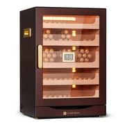GLENCREAG Cigar Humidor Cabinet with Automatic LED Light, Extra Large Size for 250 Cigars, Spanish Cedar Lining, Tight-Seal Magnetic Door, Adjustable Hygrometer, Gift for Cigar Lovers