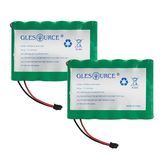 GLESOURCE (2 Pack) 6PH-H-4/3A3600-S-D22 7.2v Battery Compatible with DSC IMPASSA 9057 Battery