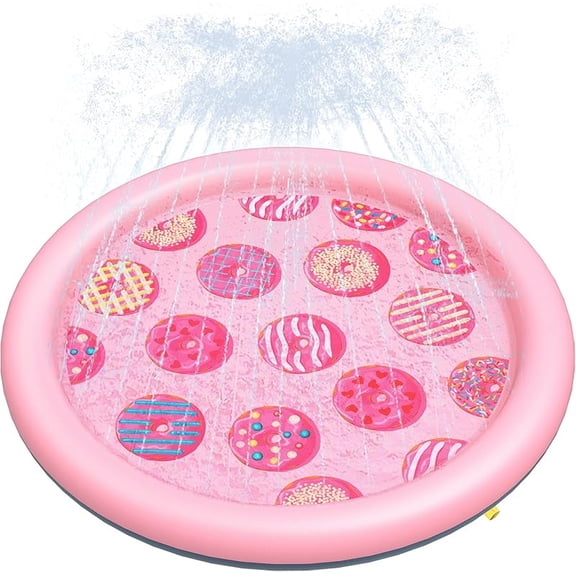 GLFE Dog Splash Pad 59" Anti-Slip Dog Pools for Large Dogs 0.58 mm Thick Dog Sprinkler Water Toy