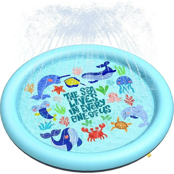 GLFE  Large Dog Splash Pad - Anti-Slip Pool with Thickened Sprinkler