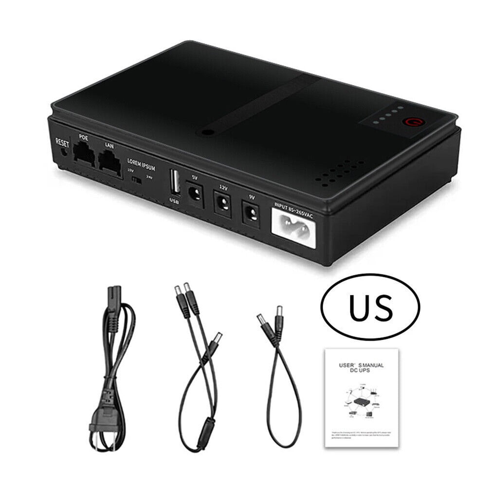 Hilitand UPS Battery Backup - 12V 2A, 5400mAh, For Router, Security Camera, LED Lights