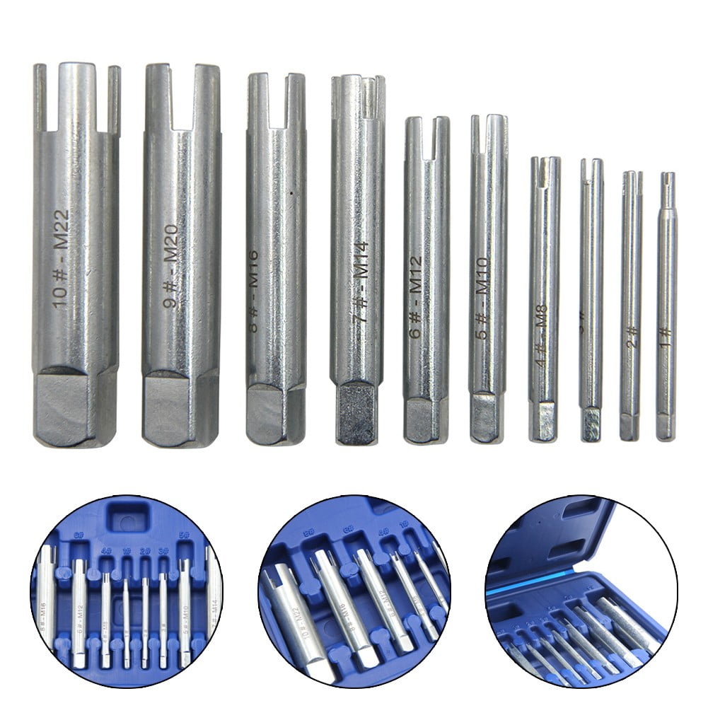 GLFILL 10Pcs Remove Stripped Damaged Screw Tap Extractor Broken Head