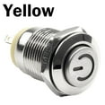 thumbnail image 1 of GLFILL 12mm Metal Push Button Switch Power Button Waterproof Flat LED Light 12V-24V, 1 of 8