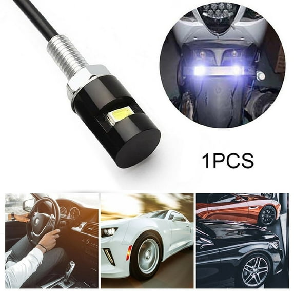 GLFILL 1Pcs Car Motorcycle Number License Plate Lights 12V Led Auto Tail Bolt Lamps