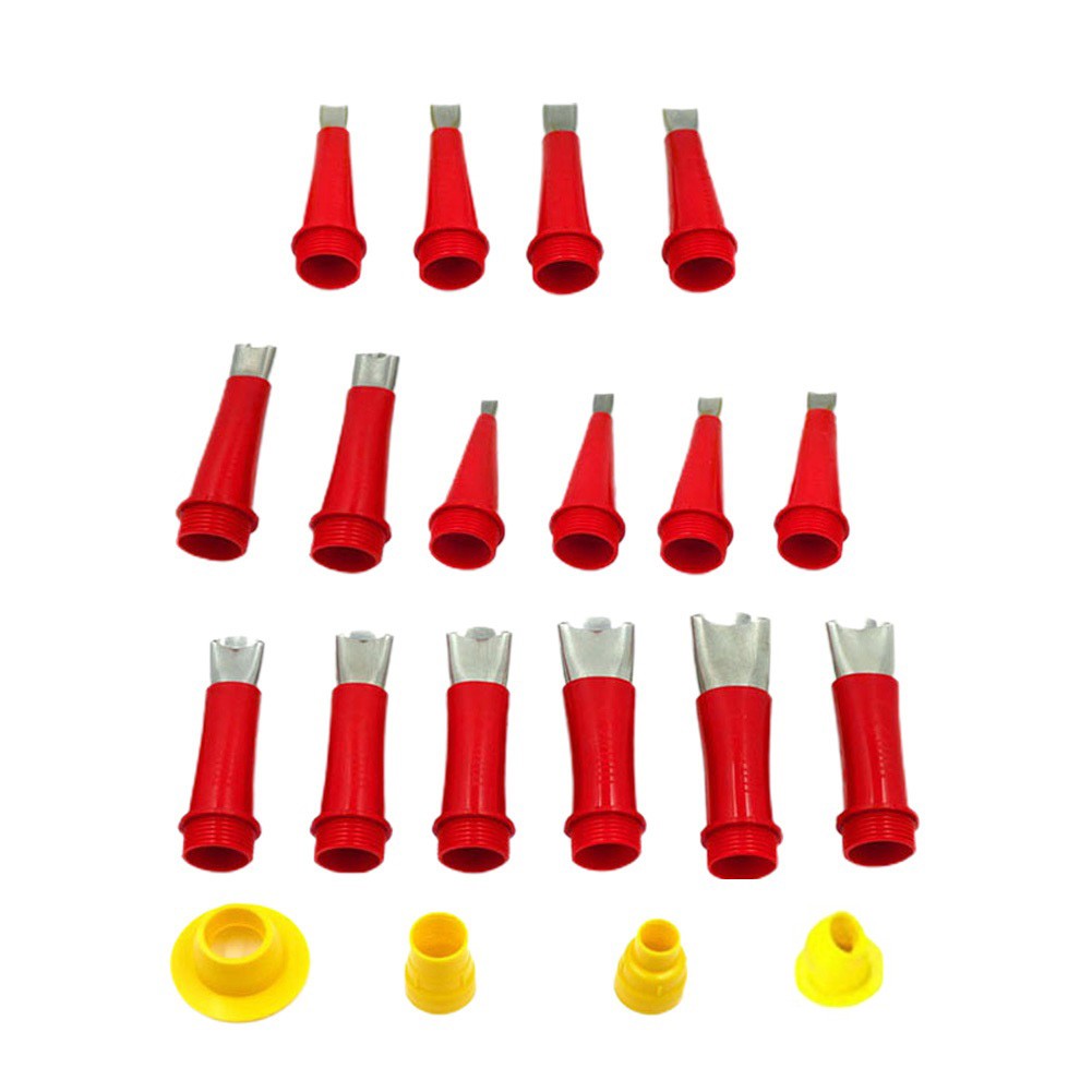 GLFILL 20Pcs Caulk Nozzle With Base Stainless Steel Caulk Nozzle
