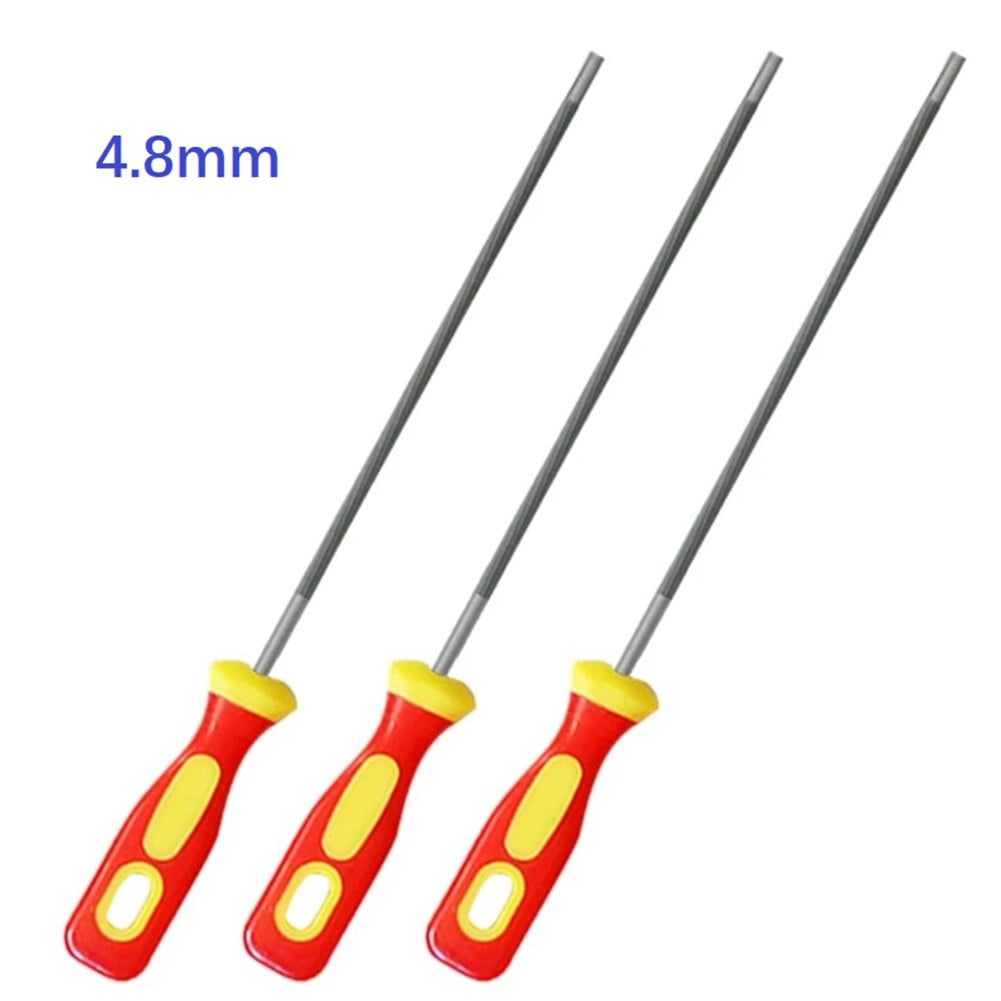 GLFILL 3Pcs 4/4.8/5.5mm Round Chainsaw Saw Chain Files Sharpener for Woodwork Chainsaw