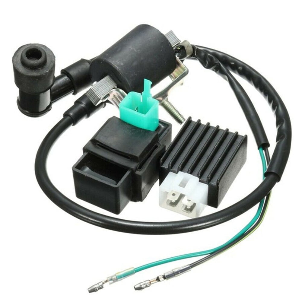 GLFILL 3Pcs Ignition Coil Cdi Box Rectifier Regulator for Motorcycle Bike Scooters