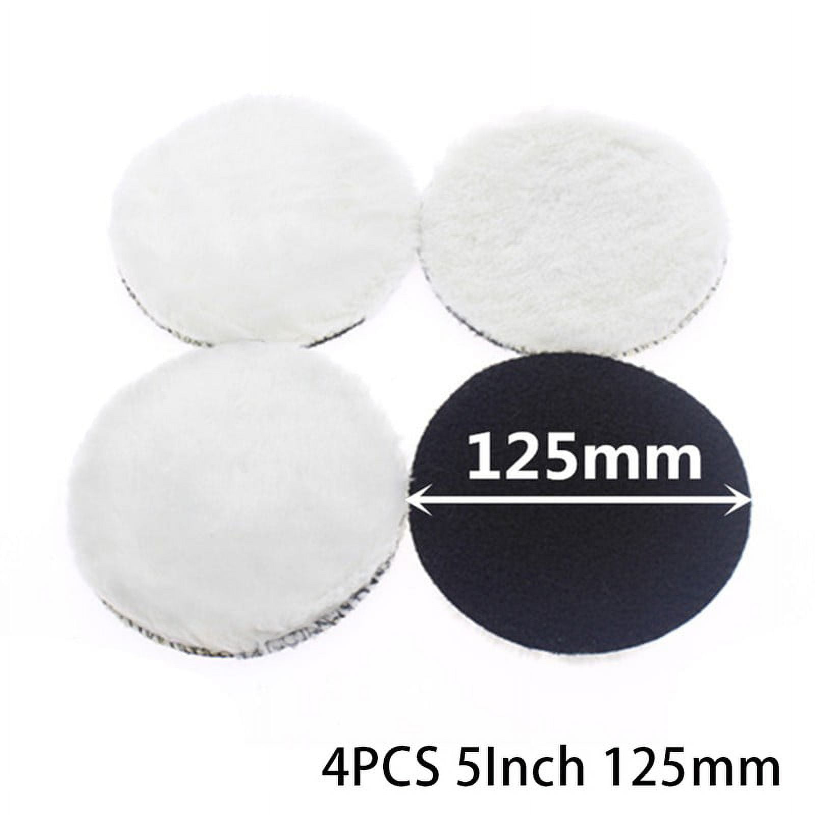 GLFILL 4Pcs 5Inch 125mm Car Polishing Pad Waxing Wool Polisher