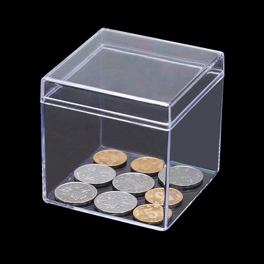 4PCS Small Plastic Storage Container Boxes Box DIY Coins Screws Jewelry  Travel 