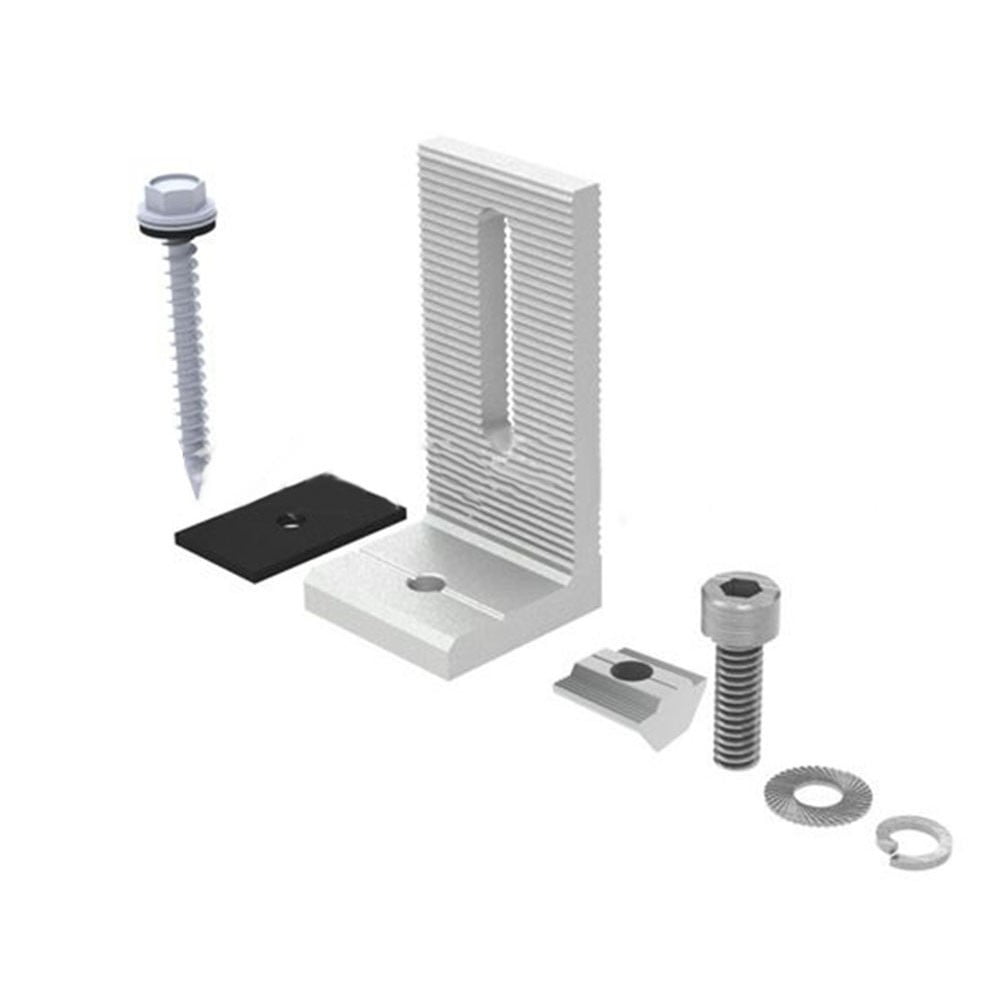 GLFILL Aluminum Solar Panel Mounting Bracket Roof Mount L Foot for ...