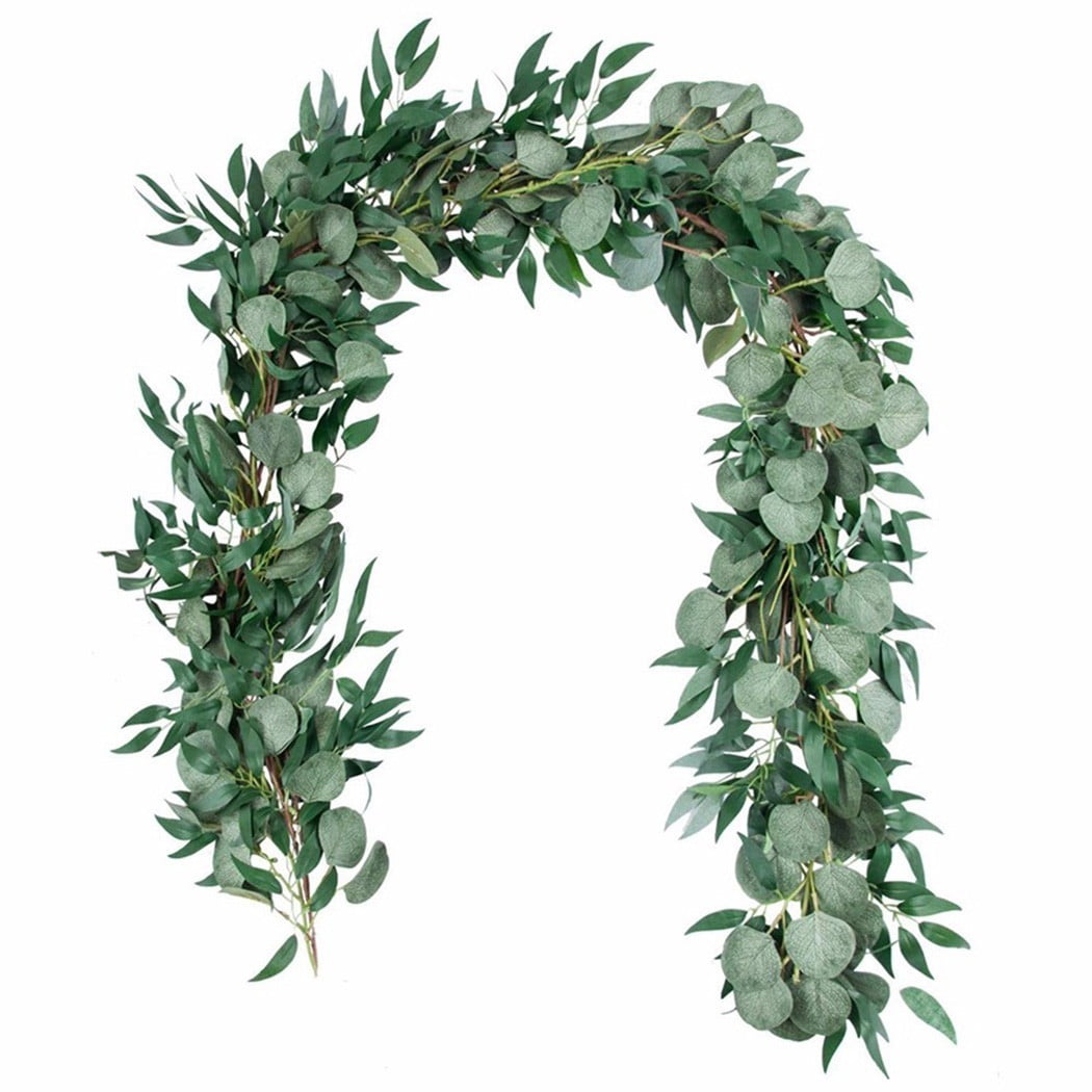 GLFILL Artificial Greenery Fake Vine Plants Leaf Hanging Garden Outdoor  Office Wedding Party Wall Decor 