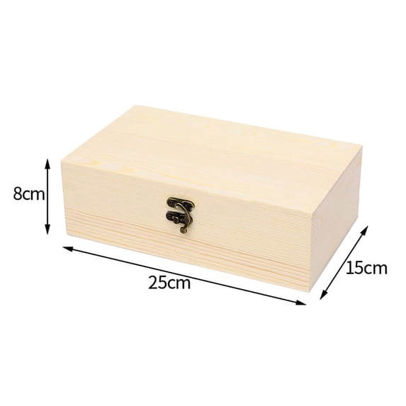 GLFILL Jewelry Box Desktop Pine Wood Storage Hand Decoration Wooden Box Gift Box