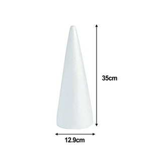 15pcs Foam Cone Shape Water Table Kids Dining Table Decor White Decor DIY  Craft Cones White Foams Cones DIY Cone Ornament Conical Crafts Plug-in