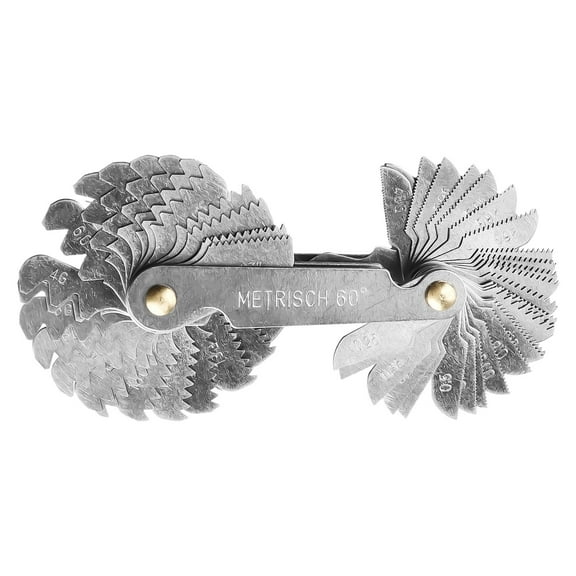 GLFILL Thread Pitch Cutting Gauge Tool Set Metric 60+ Imperial 55+ U.S 60 58pc