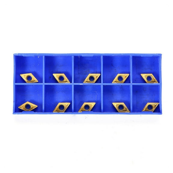 GLFS 10pcs DCMT070204 US735 Carbide Inserts Blades Internal Milling Cutter For Lathe Turning Tool Replacement Carbide Inserts Blades