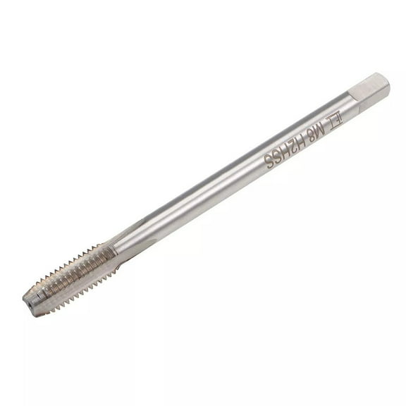 GLFS 1pc Metric Thread Tap M8 X 1.25 100mm Extra Long Straight Flute Tapping Tool For Metalworking CNC Milling Machine