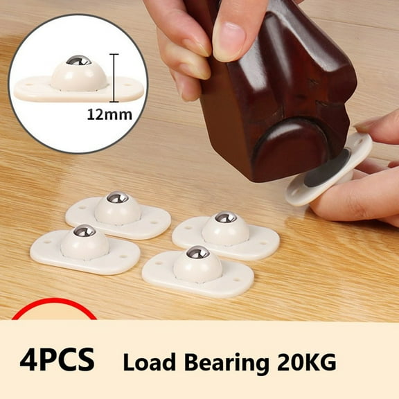 GLFS Low Profile Design Caster Wheels for File Cabinets and Shelves Pack of 4 A