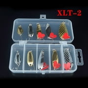 GLFSIL 10pcs lure bait set bionic sequin hard bait soft bait fishing gear set