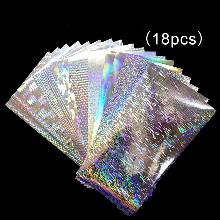 GLFSIL 18pcs 20x10cm Flasher/Dodger/Lure Reflective Holographic Fishing  Lure Tape 