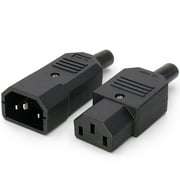 GLFSIL Cold Devices C14 Plug C13 Coupling 250V 10A Socket Power Plug IEC-320 Black