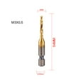 thumbnail image 1 of GLFSIL Titanium Plated Tap Drill Bit Hex Shank Threaded Machine Compound Tap M3-M10, 1 of 7