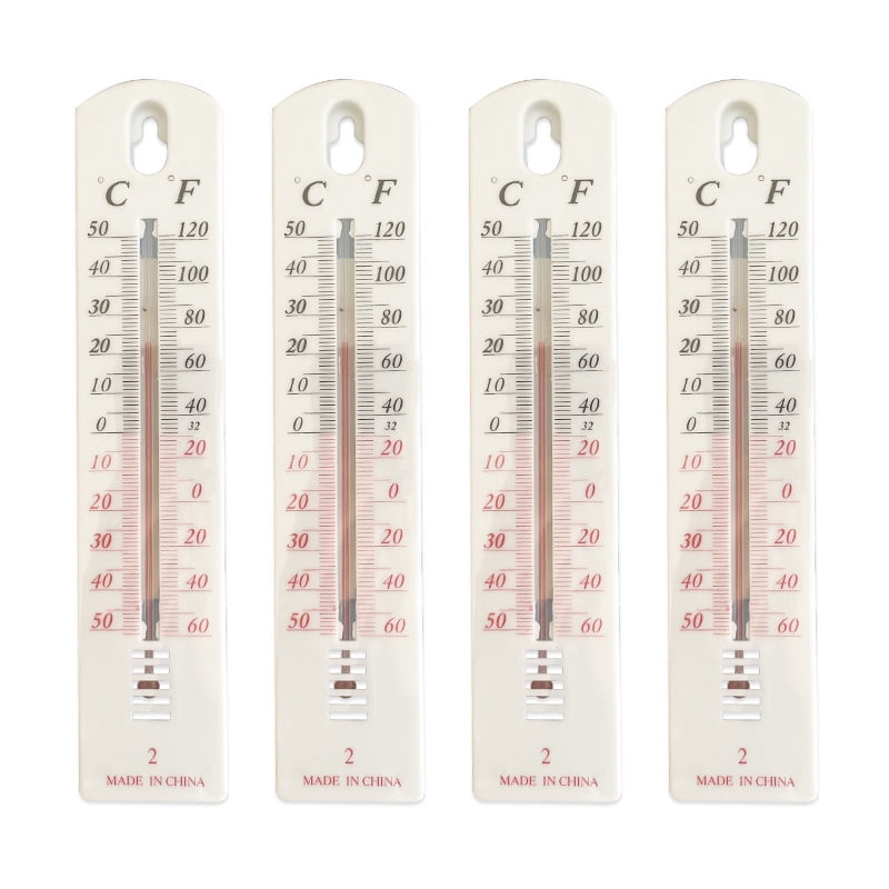 GLFSILL 2/10X Wall Thermometer Indoor Outdoor Home Office Garden