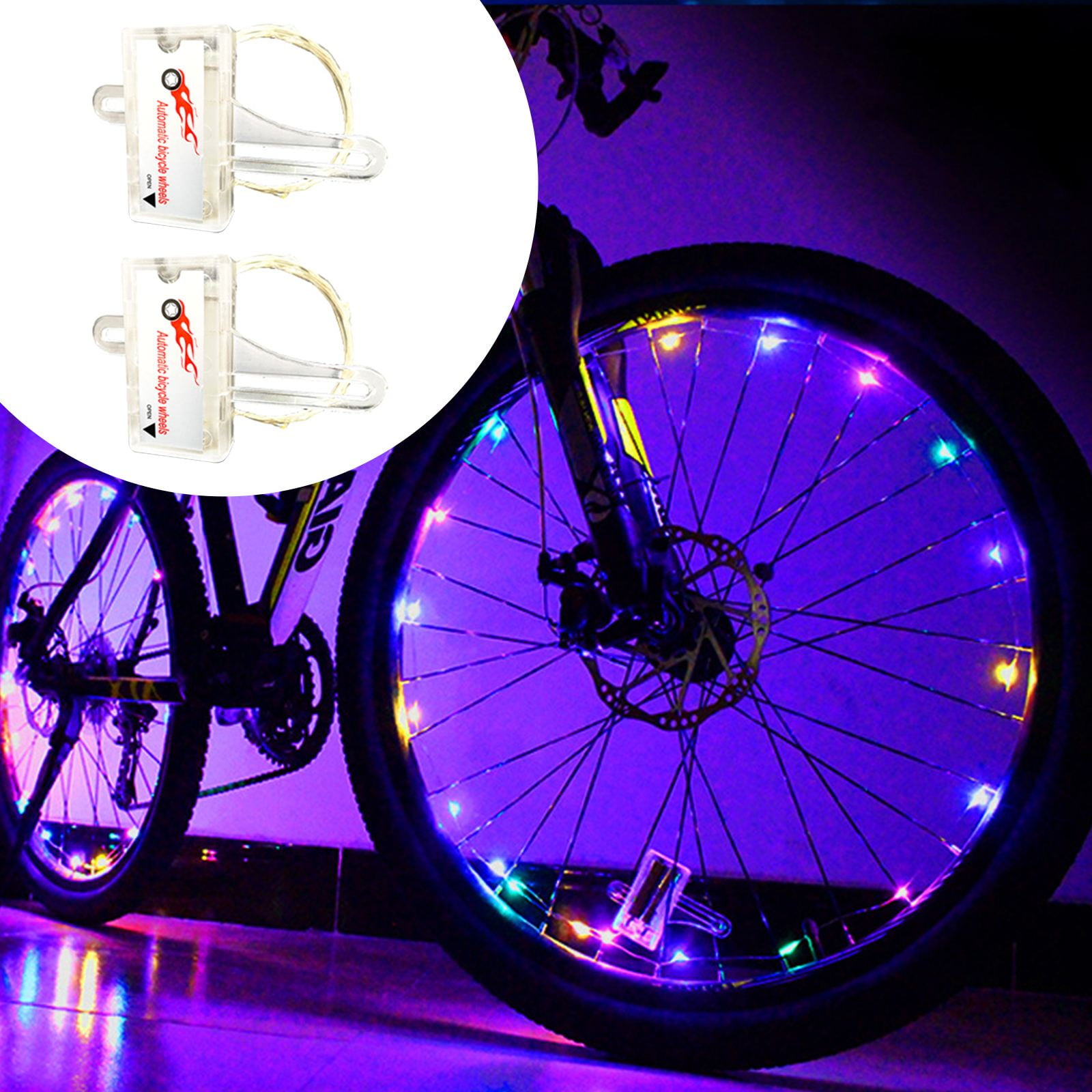 GLFSILL 2 Tire Pack LED Bike Wheel Lights Ultra Bright Waterproof