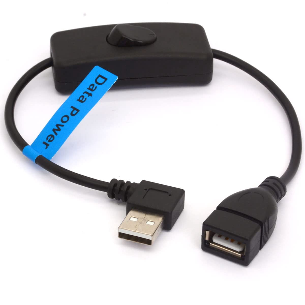 GLHONG USB Extension Cable with On/Off Switch, 90 Degree Down Angle USB ...